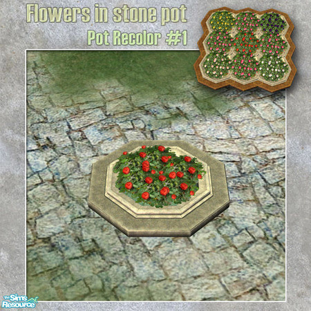 Sims 2 — S2S Park Flowers - Pot Recolor #1 by sims2sisters — Pot Recolor of the MESH#2
