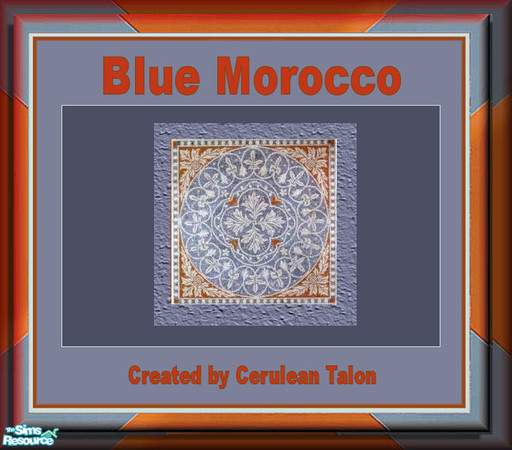 Sims 2 — Blue Morocco Polished Marble - Floor 4 by Cerulean Talon — Drama and pure elegance are encapsulated in this