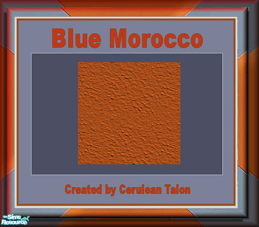 Sims 2 — Blue Morocco Polished Marble - Floor 3 by Cerulean Talon — Drama and pure elegance are encapsulated in this