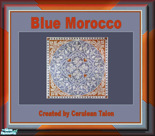 Sims 2 — Blue Morocco Polished Marble - Floor 1 by Cerulean Talon — Drama and pure elegance are encapsulated in this