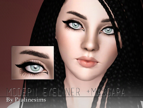 Sims 3 — Modern Eyeliner with mascara by Pralinesims — New eyeliner! 4 channels