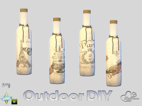 Sims 4 — DIY Deco Bottle by BuffSumm — The slogan of your Sim is: Do It Yourself! So your Sim took a lot of Euro-Pallets