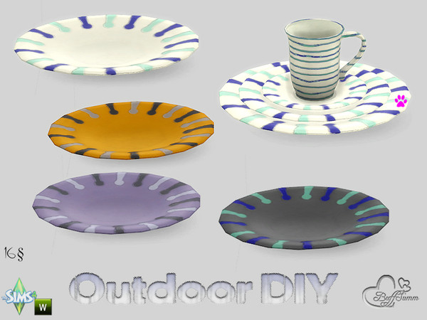 Sims 4 — DIY Plate Large by BuffSumm — The slogan of your Sim is: Do It Yourself! So your Sim took a lot of Euro-Pallets