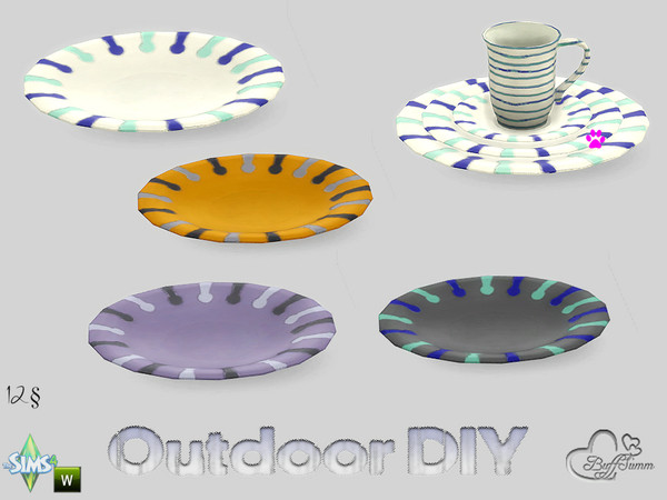 Sims 4 — DIY Plate Medium by BuffSumm — The slogan of your Sim is: Do It Yourself! So your Sim took a lot of Euro-Pallets