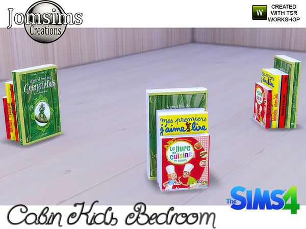 Sims 4 — cabin kids book deco by jomsims — cabin kids book deco