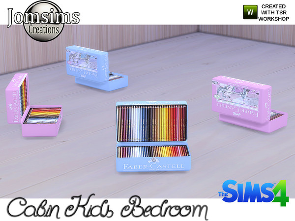Sims 4 — cabin kids colored pencil box by jomsims — cabin kids colored pencil box