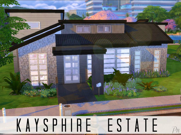 Sims 4 — Kaysphire Estate by ProbNutt — This lovely modern home is built in a 40x30 lot. The basement acts as a bottom