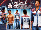 Sims 4 — Bandana 1979 SET by Tipalouf2 — Bandana 1979 SET by Tipalouf 3 Clothes : - 1 Shirt - 1 Pants - 1 Cap Non default