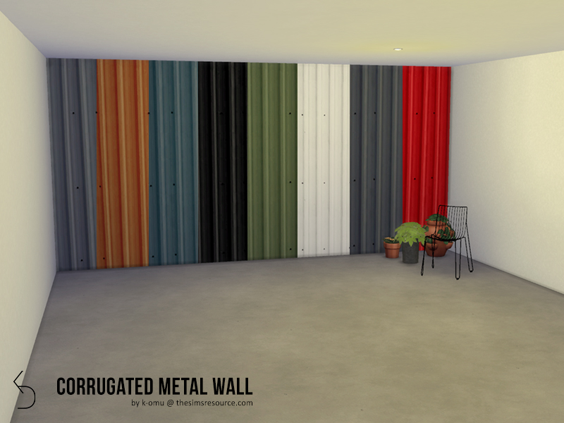 The Sims Resource Corrugated Metal Wall v2