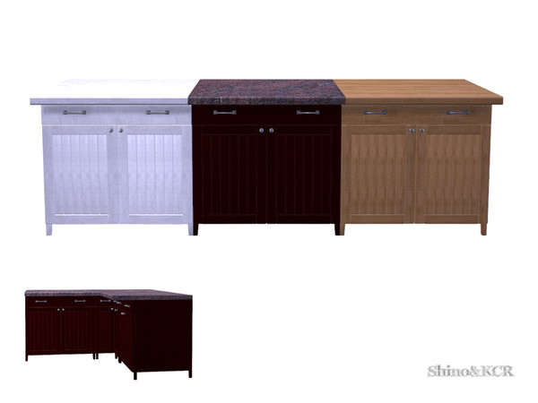 Sims 4 — Dark Choclate Island Counter for Dishwasher by ShinoKCR — new created Island counter for to use with the