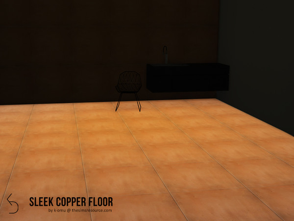 Sims 4 — Sleek Copper floors by k-omu2 — Finally, some copper flooring! Use these semi-shiny floors wherever you need