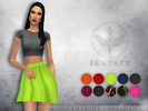 Sims 4 — Anya Skirt by Sentate — A high waisted mini skirt with lots of volume. Comes in 10 fun swatches. POLICY