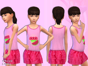 Sims 4 — Pink outfit for a little girl by SegerSims — * A nice outfit for a little girl to play in Please do not