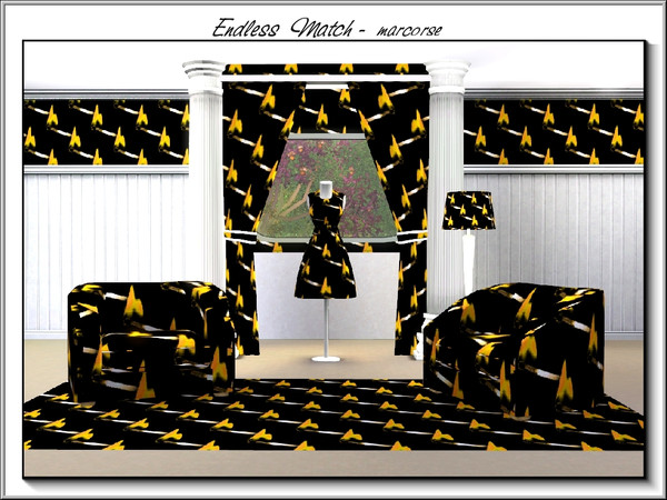 Sims 3 — Endless Match_marcorse by marcorse — Themed pattern: lighted match in diagonal design