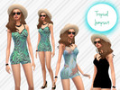 Sims 4 — Tropical Jumpsuit by irisflor123 — -6 colours -Teen, adult and elder -Edit mesh 