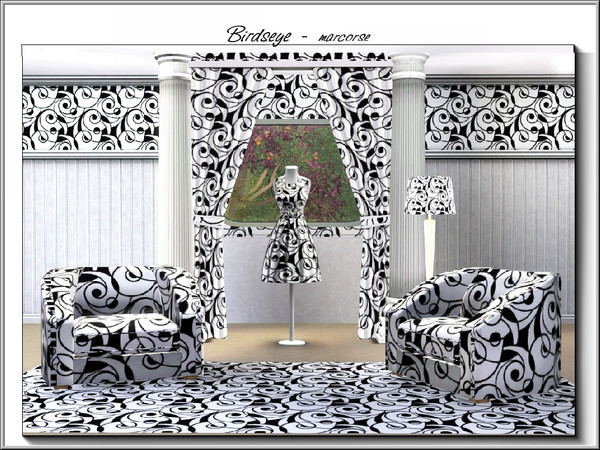 Sims 3 — Birdseye_marcorse by marcorse — Abstract pattern: I see a longbeaked bird . . but maybe you see something else?