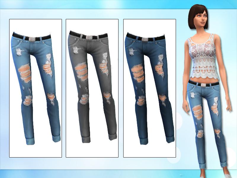 Lollaleeloo's Ripped Jeans Maxis Match.