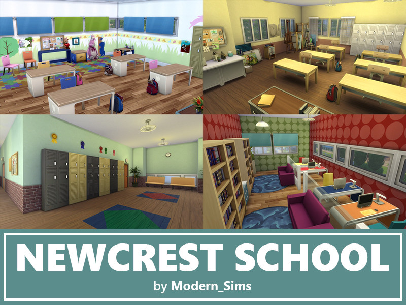 Modern_Sims' Newcrest School noCC by Modern Sims