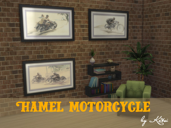 Sims 4 — Hamel motorcycle by katsi — Vintage motorcycle paintings