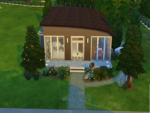 Sims 4 — Holiday House  by Raphosloveporos — Little holiday house that can also being used as a starter house. Got one