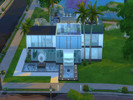 Sims 4 — Glass House  by Raphosloveporos — This house is pretty modern and zen, and has a pool on floor ! There's glass