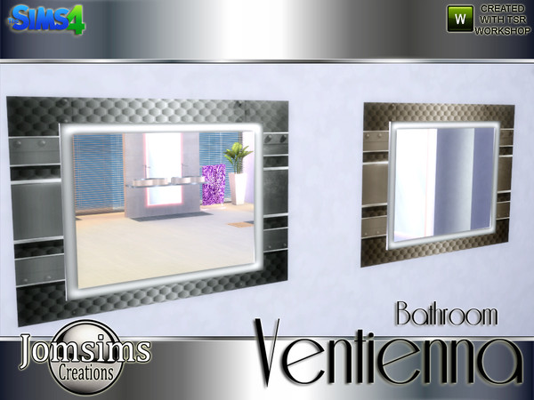 Sims 4 — Ventienna wall metal mirror by jomsims — Ventienna wall metal mirror