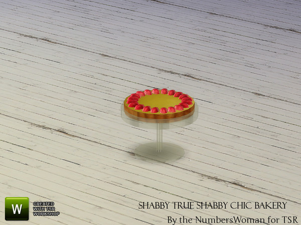 Sims 4 — Shabby Chic True Shabby Bakery Tart by TheNumbersWoman — Old fashioned bakery items for your Sims to have a