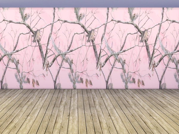 Sims 4 — Pink Camouflage Wallpaper by Forsaken0062 — For all the ladies that love that pink camo! Happy Hunting! :P