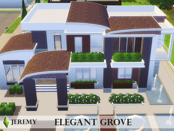 Sims 4 — Elegant Grove by jeremy-sims92 — This Big modern house is great for any sim family. It features 3 bedrooms, 3