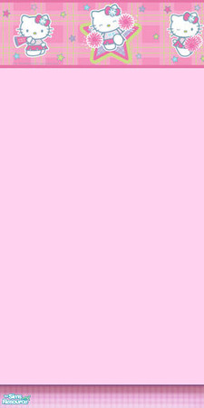 Sims 2 — Hello Kitty by Sanrio by foxysensei — All little girls love Hello Kitty! This cute pink wallpaper will look