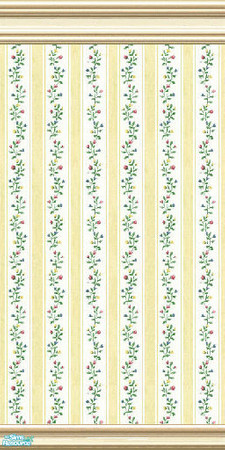 Sims 2 — jsf2PLNYellowFloralStripe by jsf — Newly revised ParkLane mouldings with mini flowered and yellow striped