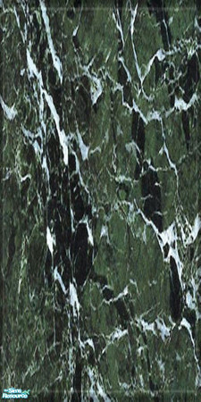 Sims 2 — Green Marble Wall by corylangreck — Colored marble wall in green.