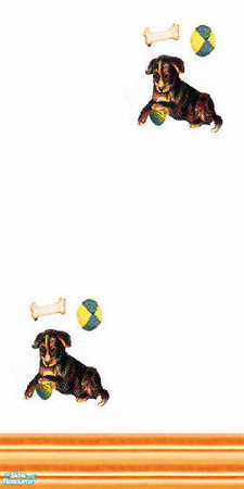 Sims 2 — dogs set - 13 by skinflin — cute cheap $2 walls of dogs in different patterns....