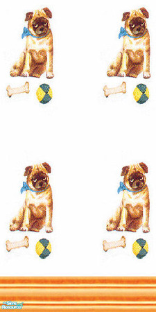 Sims 2 — dogs set - 10 by skinflin — cute cheap $2 walls of dogs in different patterns....