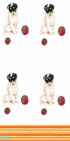 Sims 2 — dogs set - 9 by skinflin — cute cheap $2 walls of dogs in different patterns....