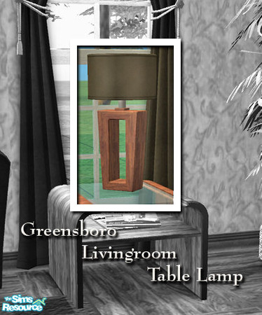 Sims 2 — VS Greensboro Livingroom Table Lamp 1 by Vanilla Sim — Now every corner of your home can reflect an enlightened