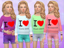 Sims 4 — I love Sweater - Green_leaf by Green_leaf — 4 different sweaters: -Justin Bieber -Selena Gomez -Miley Cyrus -One