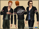 Sims 4 — Jacket Harley Davidson by bukovka — Leather jacket male. Harley Davidson, motorcycle style. Five variants of