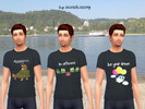 Sims 4 — Male Shirt EMP Special 001 by suesskissing — This Set includes 6 different black Shirts from EMP.