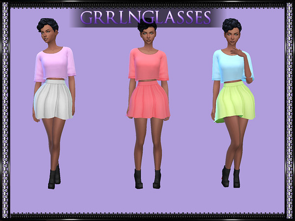 Sims 4 — Sentate's Anya Skirt - Recolors requires Mesh by plumbobfae — 15 recolors of Sentate's new Anya skirt. Comes in