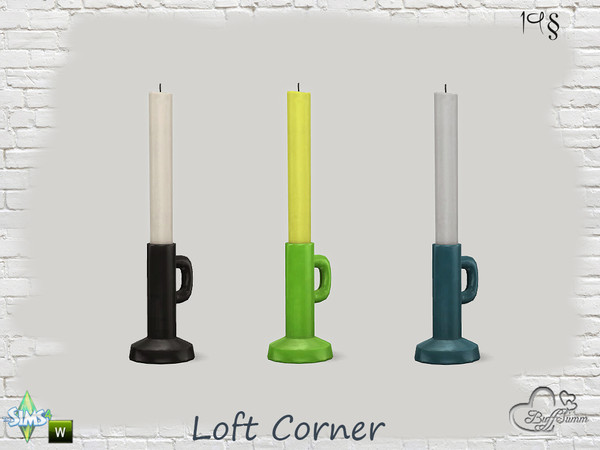 Sims 4 — Loft Corner Candle (Deco only) by BuffSumm — Part of the *Loft Corner* Set! Created by BuffSumm @ TSR