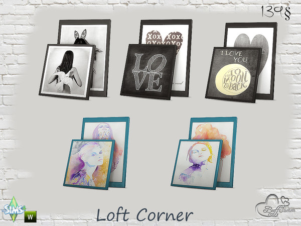 Sims 4 — Loft Corner Floorpainting by BuffSumm — Part of the *Loft Corner* Set!