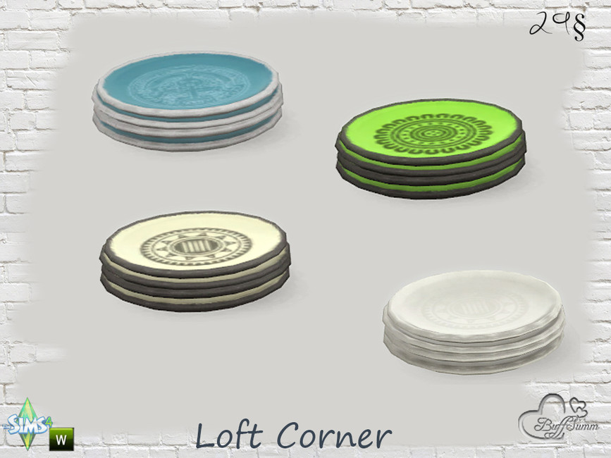 The Sims Resource Loft Corner Stack of Plates