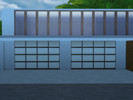 Sims 4 — Garage Wall - v2 by sarahstar_132 — Wallpaper that looks like a modern garage door. Can be found under the paint
