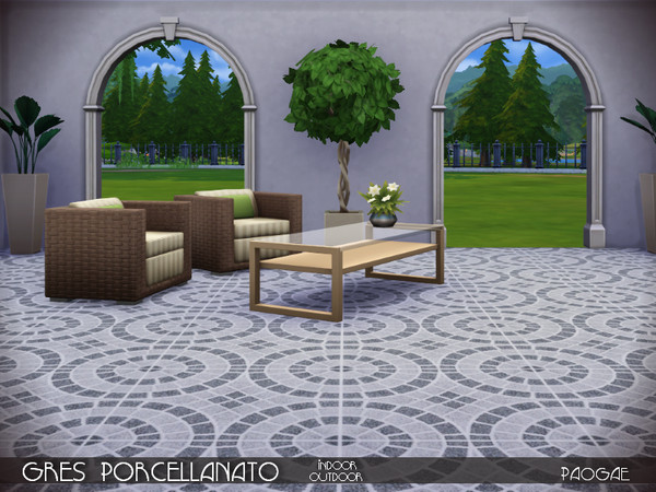Sims 4 — Gres Porcellanato by Paogae — Porcelain stoneware tiles, perfect for outdoor and indoor. 2 colors: gray and