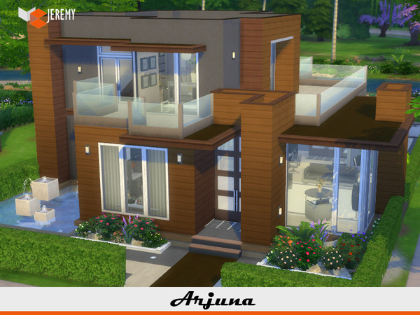Sims 4 — Arjuna Modern by jeremy-sims92 — This modern house is perfect for small sim family (2 adults and 1 teen) . It