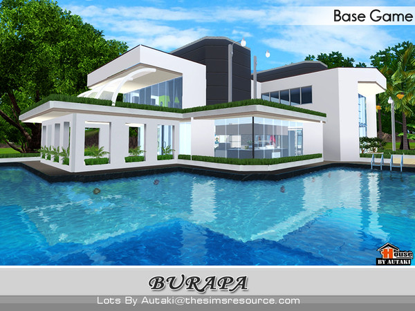 Sims 3 — BURAPA by autaki — BURAPA modern design. Beach modern House for your simmies. Medium house,furnished No Stuff