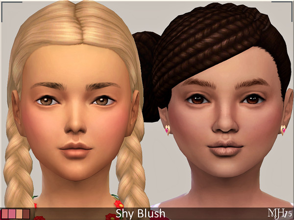 Sims 4 — S4 Shy Blush [child] by Margeh-75 — -I normally don't like makeup on kids but I made a natural subtle blush for
