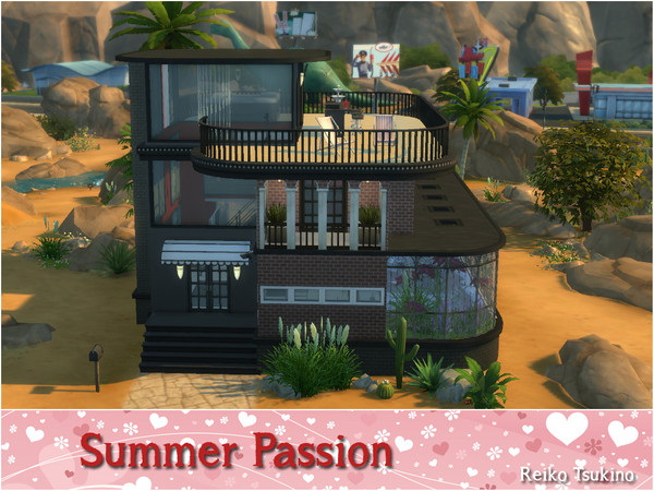 Sims 4 — Summer Passion by Reiko_Tsukino — For the romantic sims who like to flirt and fall in love. The design is modern