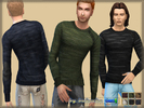 Sims 4 — Sweater Tweed Yarns by bukovka — Men's Sweater is made of tweed yarn. Install a separate slot. There are leather